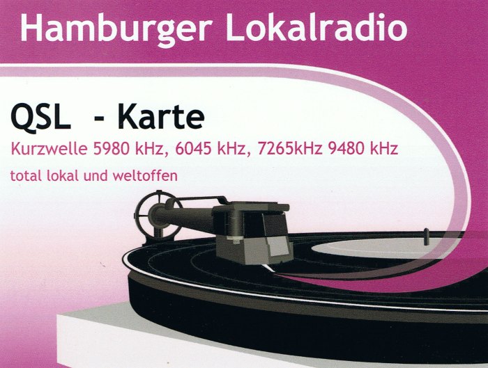 QSL de Hamburg Lokal Radio