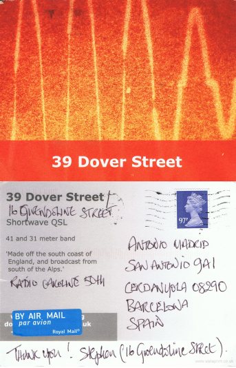 QSL Especial 50 Aniversario de Radio Caroline