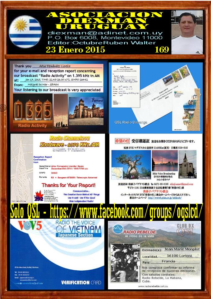 Disponible el boletin 169 de la Asociacion Diexman Uruguay