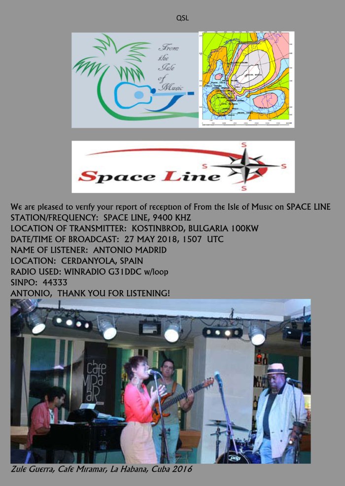 QSL From the Isle of Music